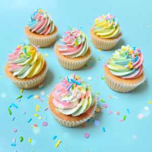 Rainbow Swirl Cupcakes